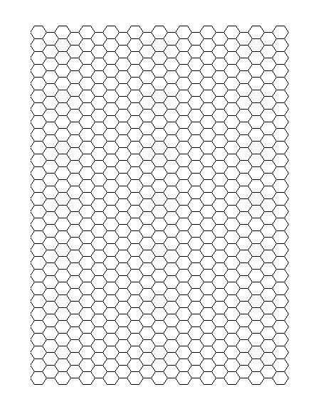 free printable hexagon graph paper template in pdf