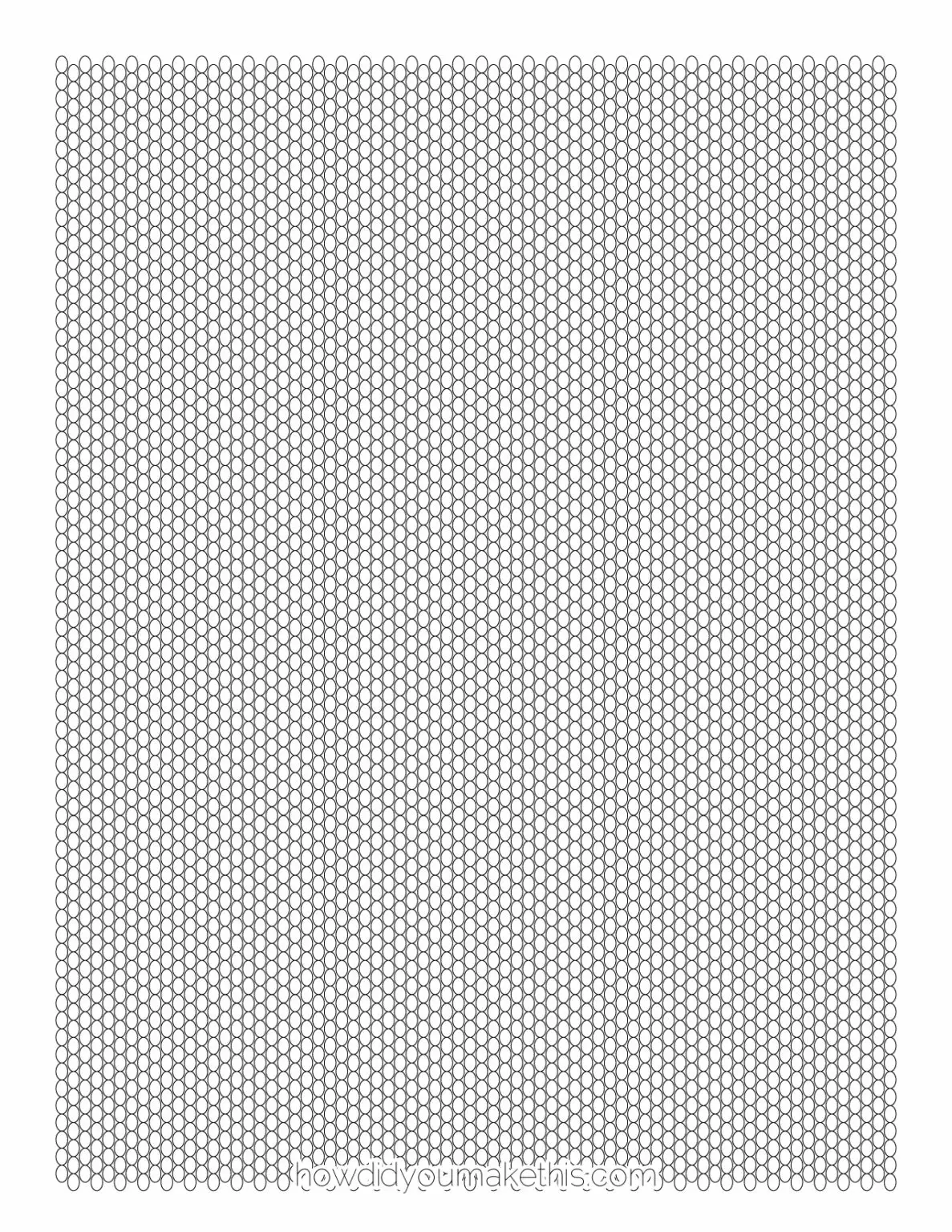 Free Printable Seed Bead Graph Paper Template in PDF