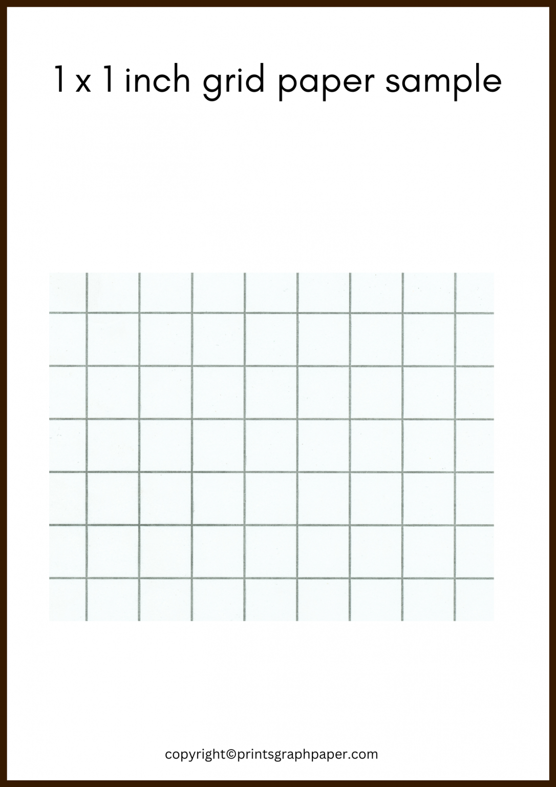 1 x 1 Grid Paper Free Printable Template in PDF