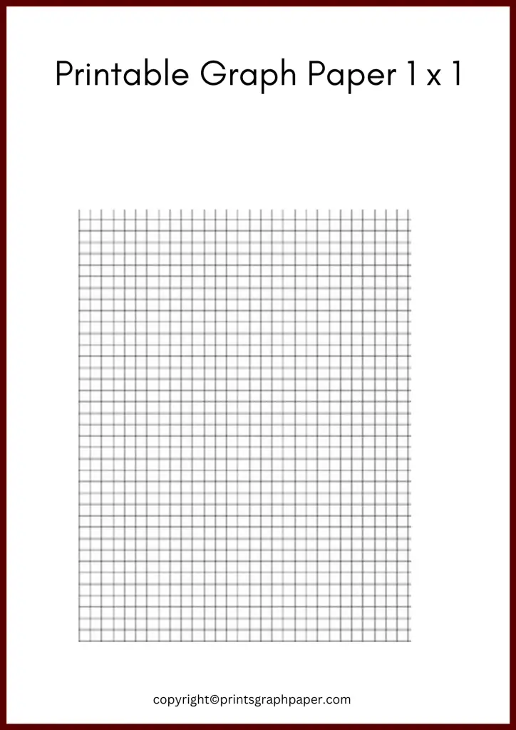 Printable Graph Paper 1 x 1